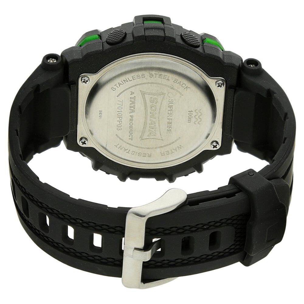 Buy Online SF Digital Dial Plastic Strap Watch for Men nm77010pp03 Sonata