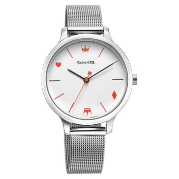 Sonata Play White Dial Watch for Women