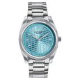 Poze By Sonata Quartz Analog Blue Dial Silver Metal Strap Watch For Men - image number 1
