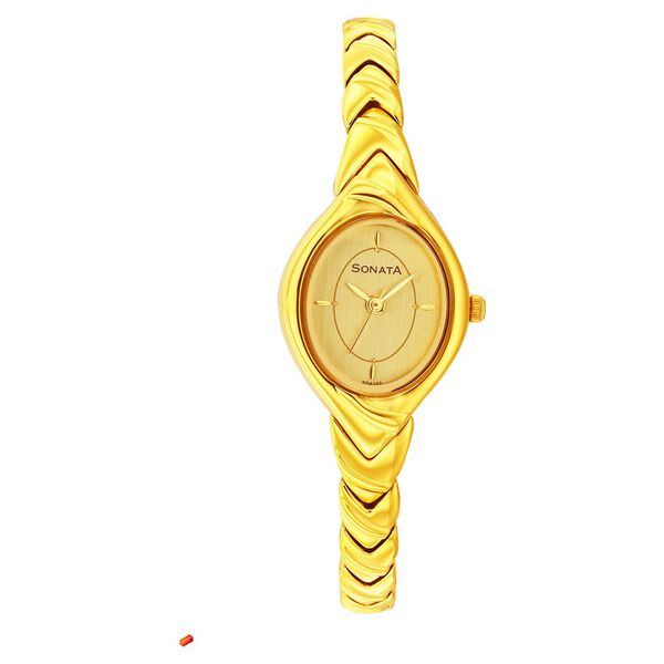 Sonata Quartz Analog Silver Dial Strap Watch for Women - image number 0