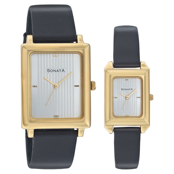 Sonata Quartz Analog Black Dial Strap Watch for Men - image number 0