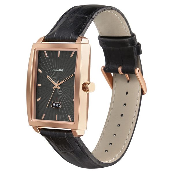 Sonata Quartz Analog Leather Strap Watch for Men - image number 1