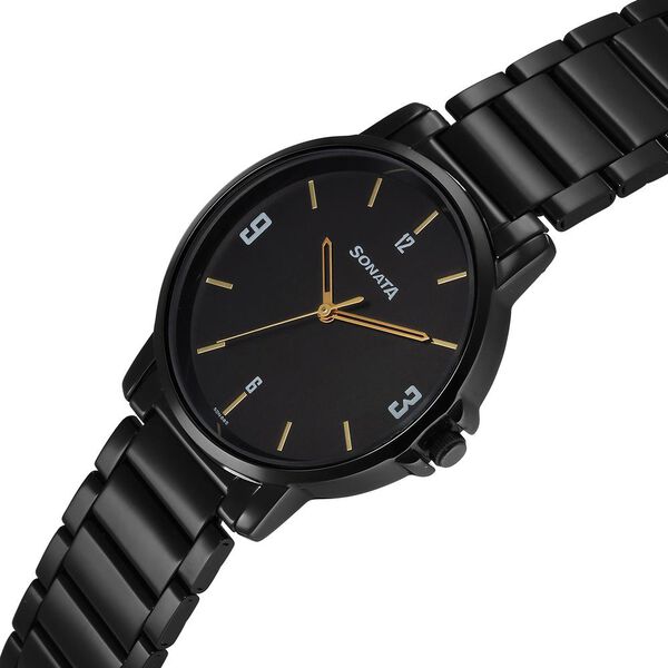 Sonata Quartz Analog Black Dial Watch for Men - image number 2