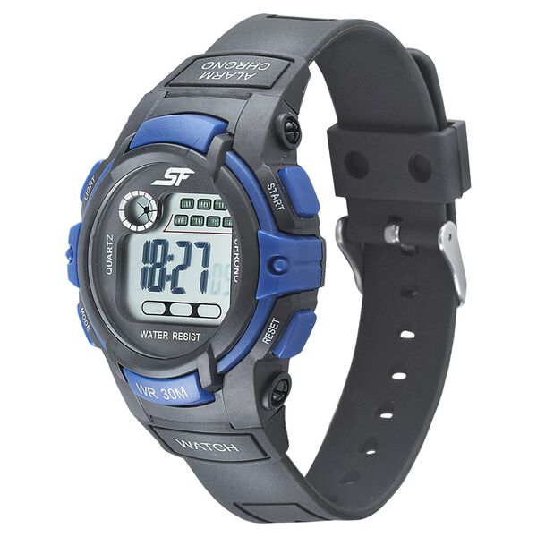 SF Digital Dial Black PU Strap Watch for Men - image number 1