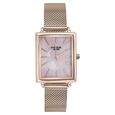 Sonata Poze Quartz Analog Pink Mother Of Pearl Dial Rose Gold Color Stainless Steel Strap Watch For Women - image number 1
