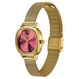 Poze By Sonata Quartz Analog Pink Dial Golden Metal Strap Watch For Women - image number 4