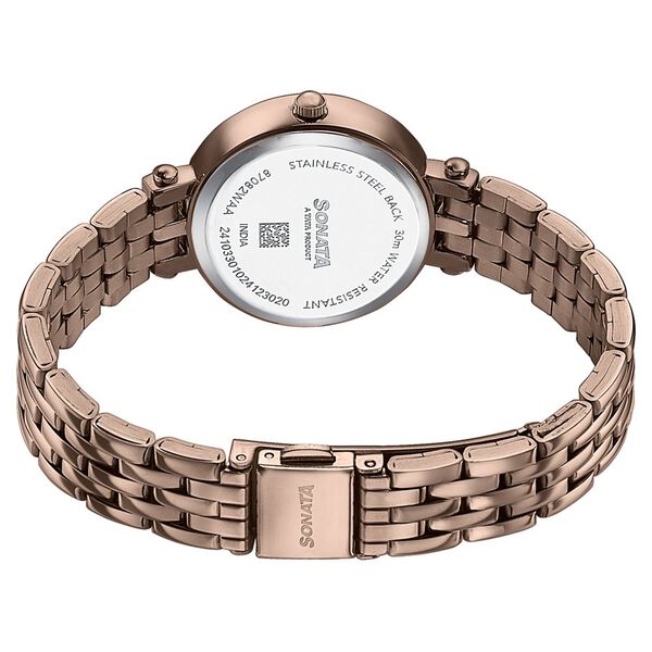 Sonata Wedding Edit Quartz Analog Off White Dial Stainless Steel Strap Watch For Women - image number 5