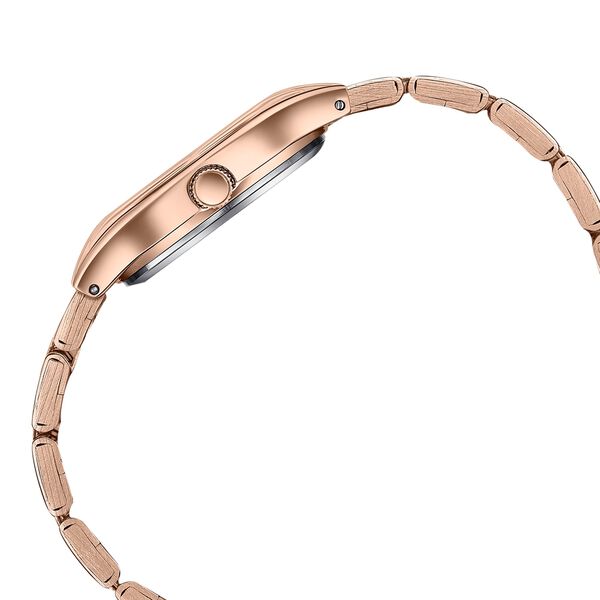 Poze By Sonata Quartz Analog Pink Dial Rose Gold Metal Strap Watch For Women - image number 5