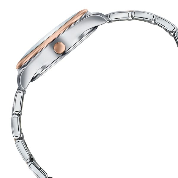 Poze By Sonata Quartz Analog Silver Dial Two Toned Metal Strap Watch For Women - image number 5