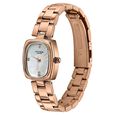 Poze By Sonata Quartz Analog White Dial Rose Gold Stainless Steel Strap Watch For Women - image number 4