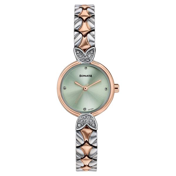 Women's Vintage style pastel green dial Bracelet Watch - image number 0