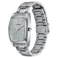 Sonata Ascent White Textured Tonneau Watch for Men - image number 2