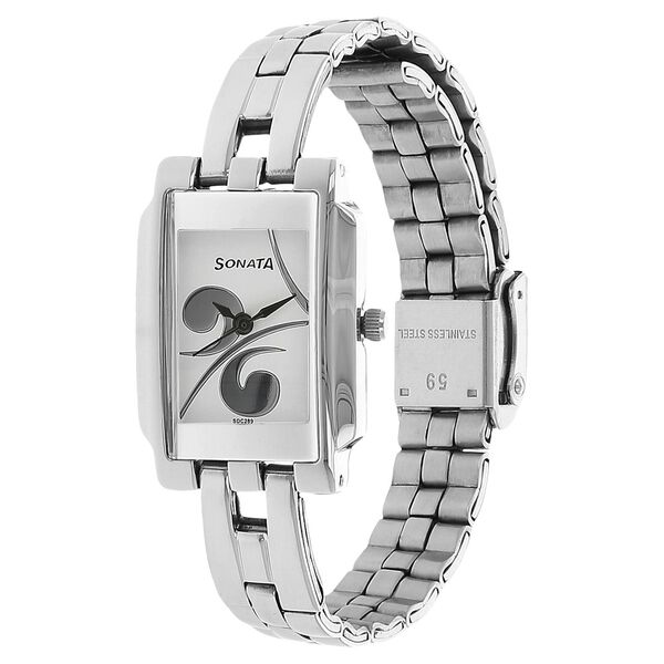 Sonata Quartz Analog Silver Dial Metal Strap Watch for Women - image number 1