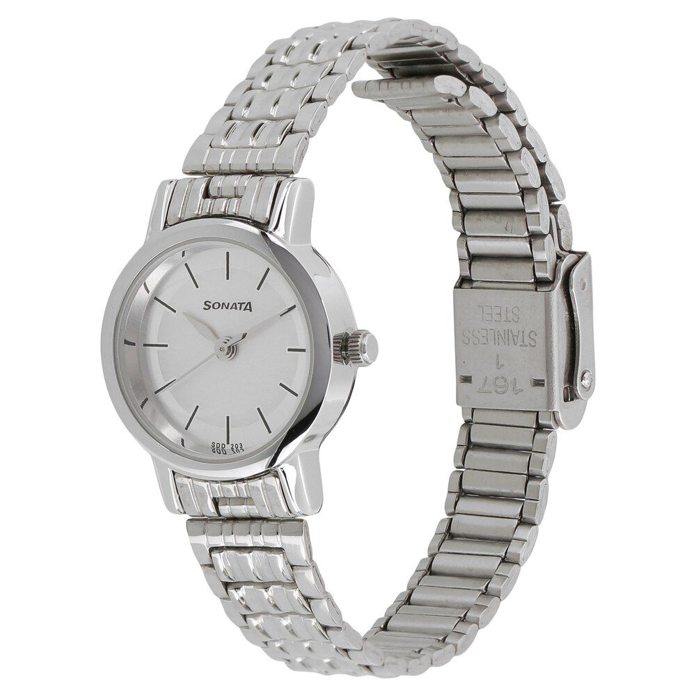 Sonata analog white dial women's watch hot sale
