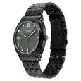 Poze By Sonata Quartz Analog Green Dial Black Metal Strap Watch For Men - image number 2