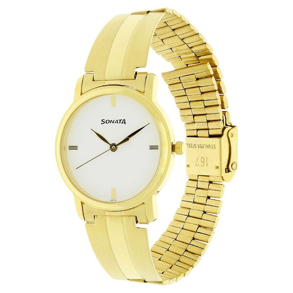 Sonata Quartz Analog Silver Dial Stainless Steel Strap Watch for Men - image number 1