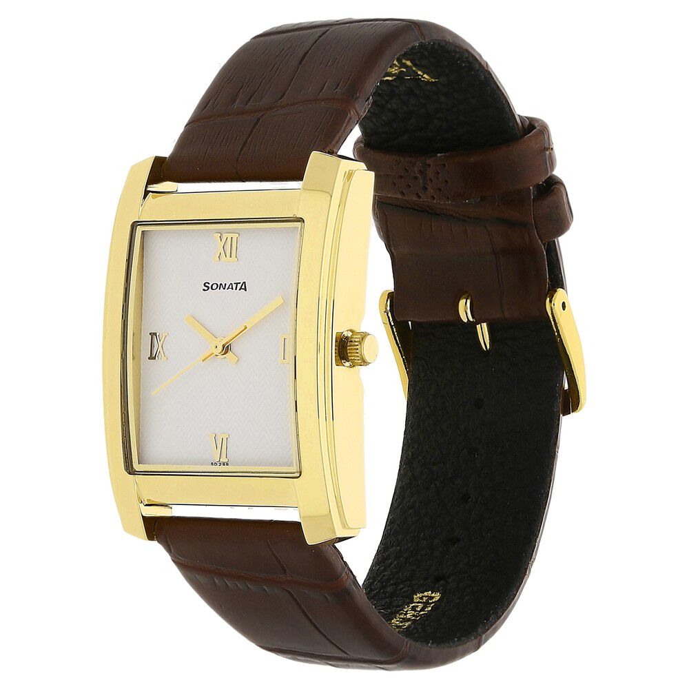 Sonata rectangular dial watches store