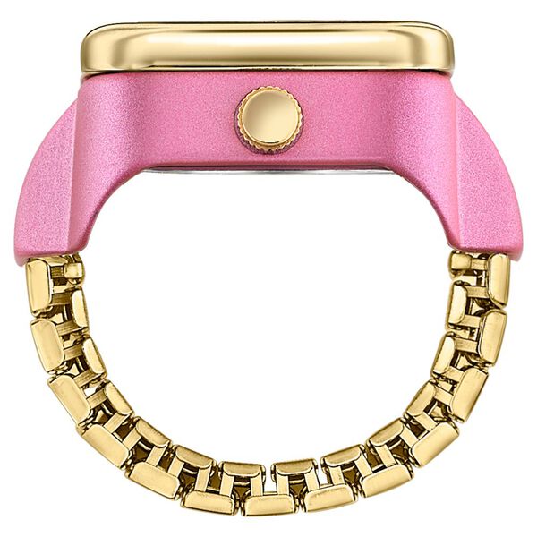 Ring Watch By Sonata Quartz Analog Pink Dial Golden Metal Strap Watch For Women - image number 4