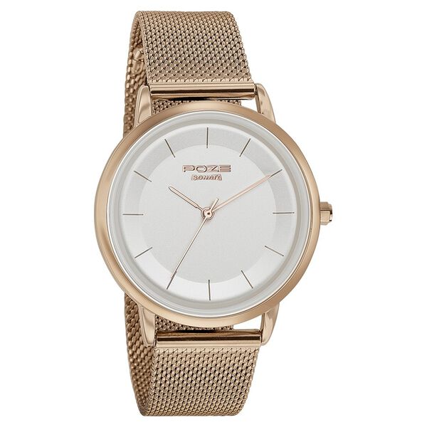 Sonata Poze Quartz Analog White Dial Mesh Strap Watch for Women - image number 2