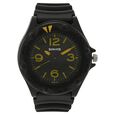 SF Quartz Analog Black Dial Plastic Strap Watch for Men