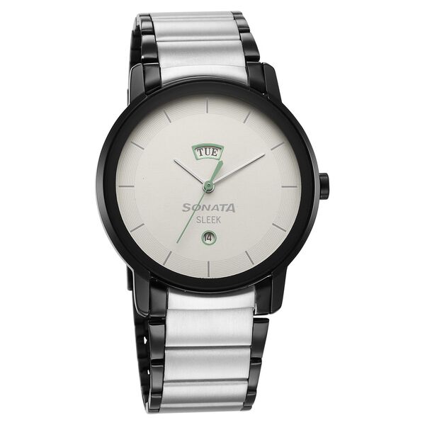 Sleek Grey Dial Analog with Day and Date Watch for Men - image number 0