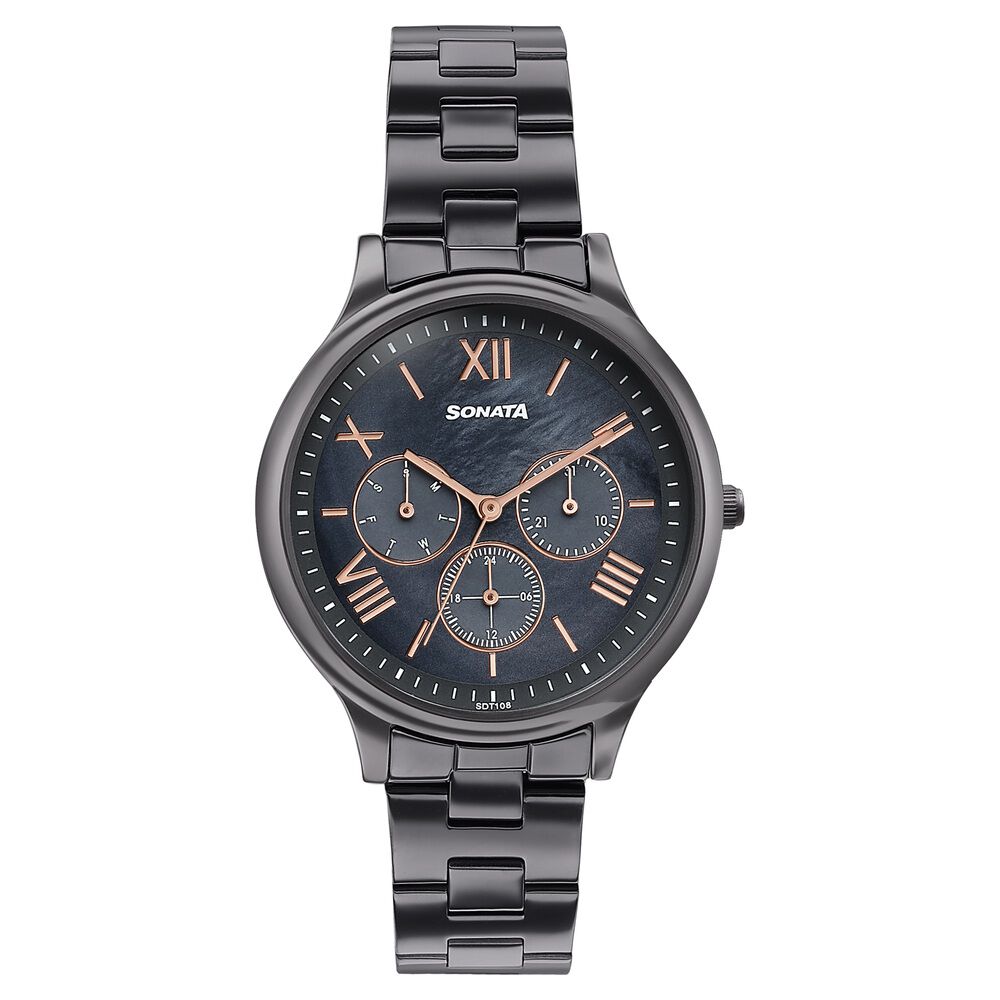 Sonata Women�s Work Wear braitiful gun metal Watch - Premium Multifunction design for everyday style-picture-32