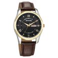 Sonata Wedding Quartz Analog Black Dial Leather Strap Watch For Men - image number 0