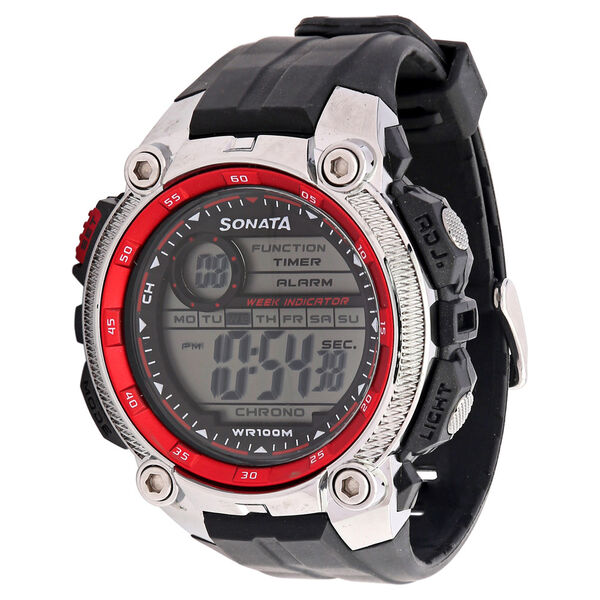 SF Digital Dial Plastic Strap Watch for Men - image number 1