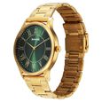 Sonata Traditional Essentials Quartz Analog Green Dial Golden Metal Strap Watch For Men - image number 1