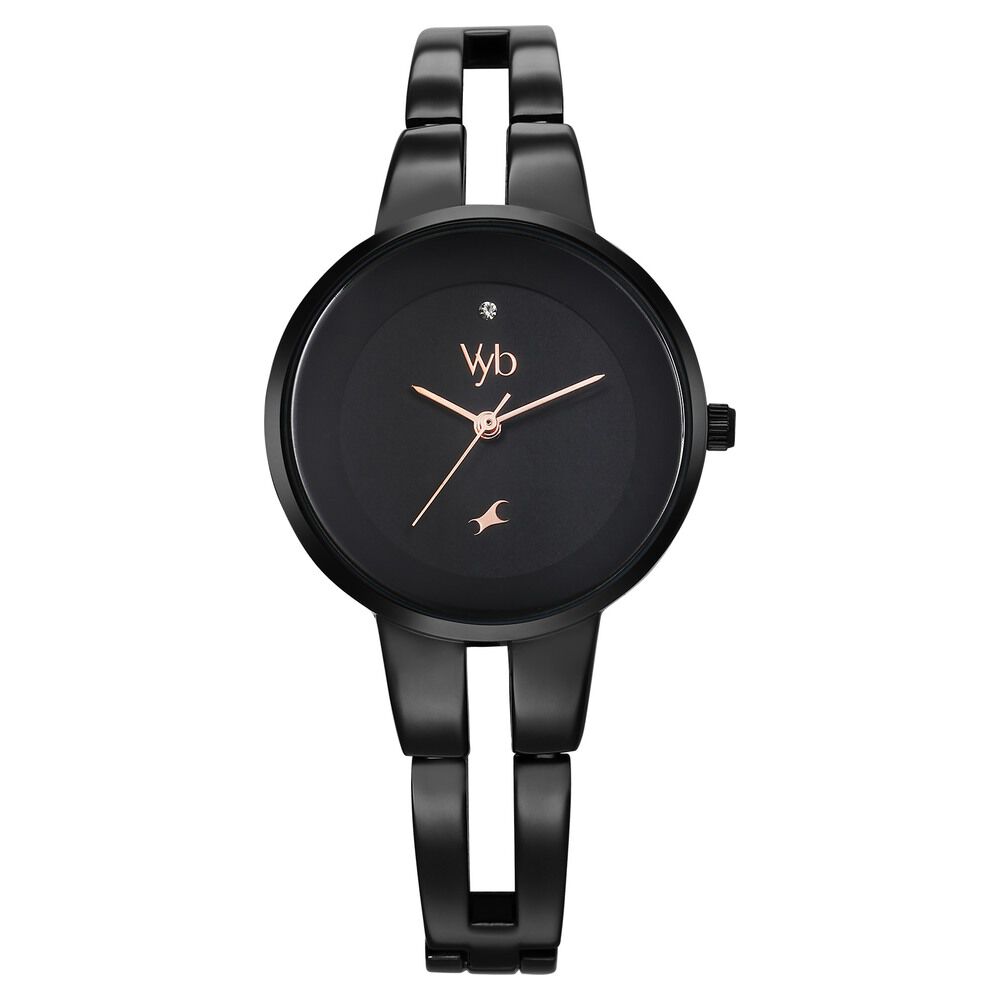 Fastrack black chain watches for womens top