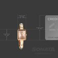 Sonata Aura Quartz Analog Pink Dial Rose Gold Stainless Steel Strap Watch For Women - image number 2