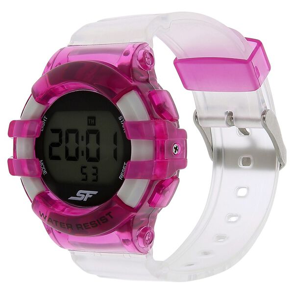 SF Digital Dial Plastic Strap Women Watch - image number 1