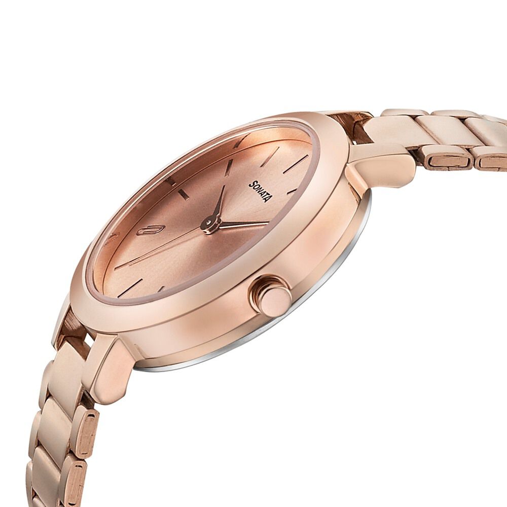 Ladies rose gold outlet watch with numbers