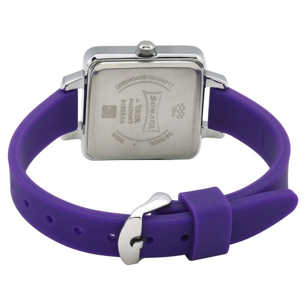 Sonata Splash Silver Dial Women Watch With Silicone Strap - image number 4