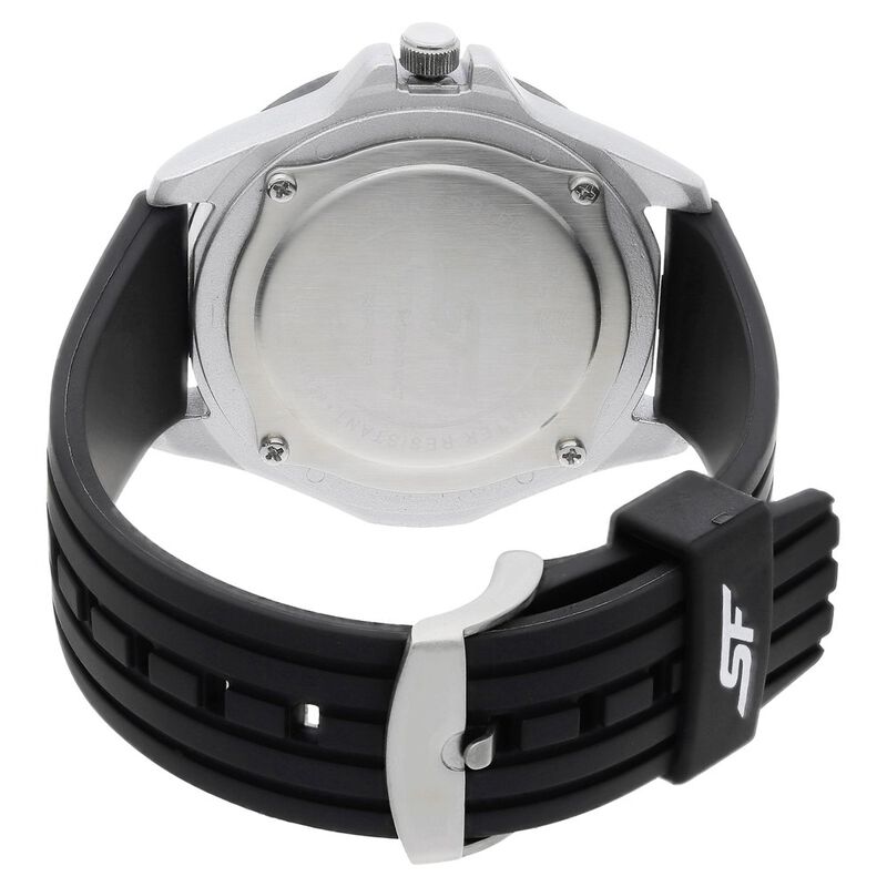 SF Quartz Analog Silver Dial Plastic Strap Watch for Men - image number 4
