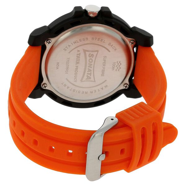 SF Digital Dial Silicone Strap Watch for Men - image number 3