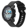SF Zest Quartz Analog Digital Dial Black Polyurethane Strap Watch For Men - image number 1