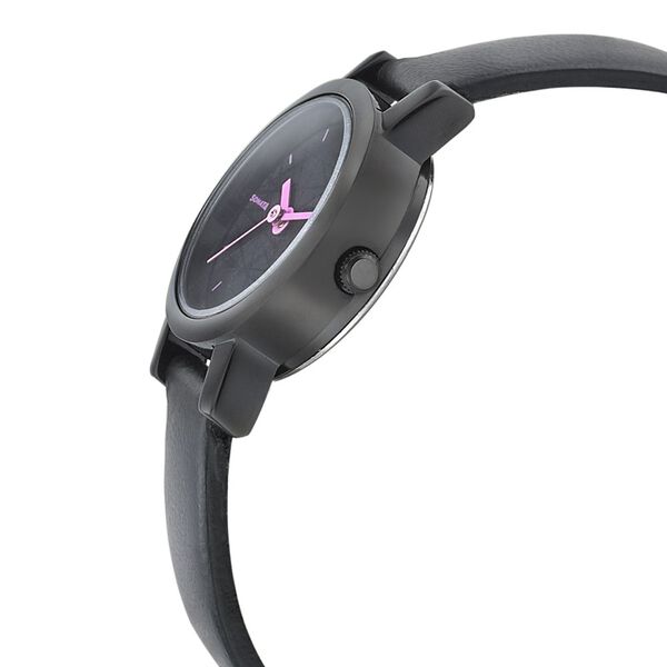 Sonata Onyx Black Dial Women Watch With Leather Strap - image number 2