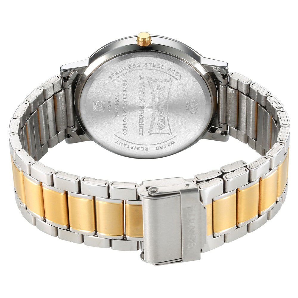 Sonata Utsav Quartz Analog Silver Dial Watch for Men