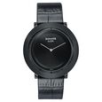 Sonata Sleek Black Dial Black-Tone Leather Strap Watch - image number 0