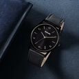 Sonata Quartz Analog Black Dial Black Leather Strap Watch For Men - image number 0
