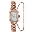 Poze Poze Quartz Analog Silver Dial Rose Gold Metal Strap Watch For Women - image number 2