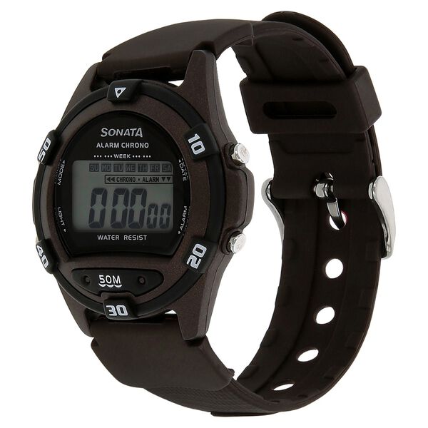 SF Digital Dial Black Plastic Strap Watch for Men - image number 1