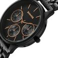 Sonata Eternia Quartz Multifunction Black Dial Metal Strap Watch For Women - image number 3