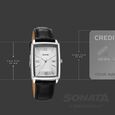 Sonata Festive Quartz Analog Silver Dial Leather Strap Watch For Men - image number 3