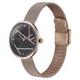 Sonata Poze Quartz Analog Black Dial Rose Gold Color Stainless Steel Strap Watch For Women - image number 3