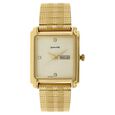Sonata Quartz Analog with Day and Date Champagne Dial Stainless Steel Strap Watch for Men