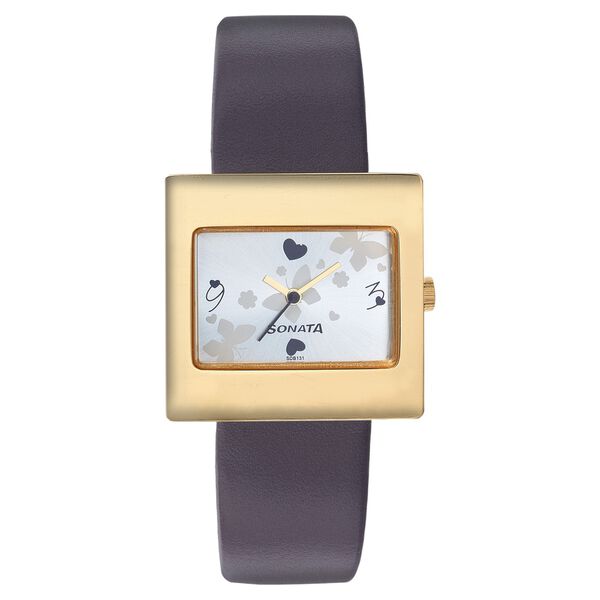 Sonata Quartz Analog Silver Dial Strap Watch for Women - image number 0