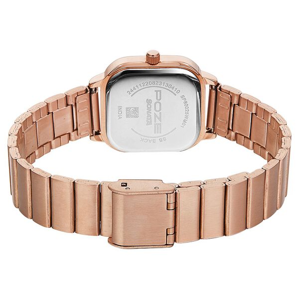 Poze by Sonata Quartz Analog Silver Dial Stainless Steel Strap Watch for Women - image number 4