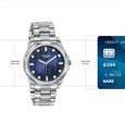 Poze By Sonata Quartz Analog Blue Dial Silver Metal Strap Watch For Men - image number 3